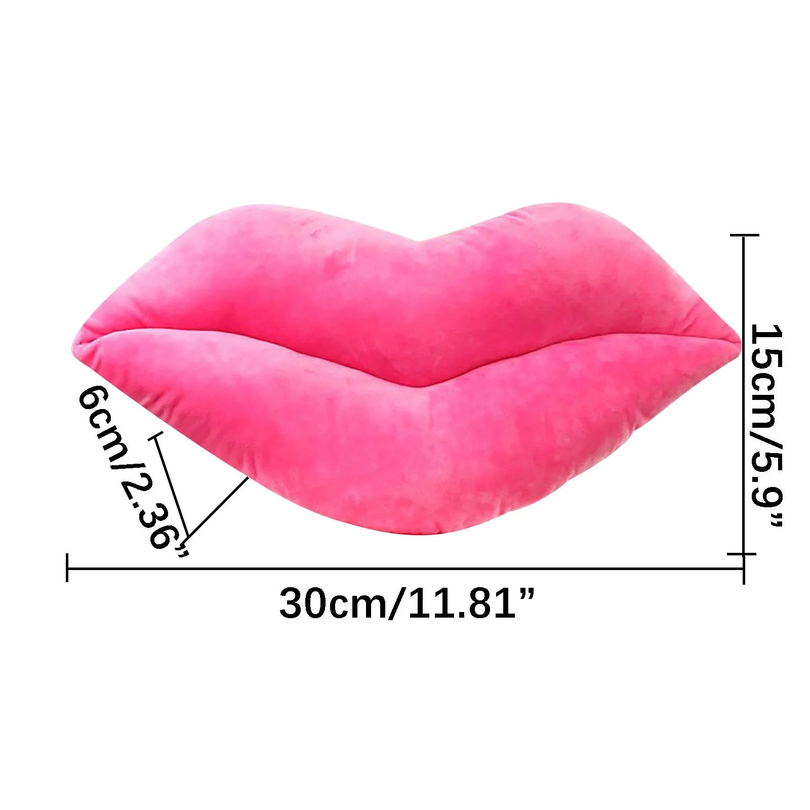 Deals！Hot Pink 3D Lips Throw Pillows,Lips Pillows Decorative Throw Pillows，Kiss Cute Pillow Girls Valentine'S Day Gift Soft Velvet Decorative Reversible Pillow Cushion for Bed Couch,Pink